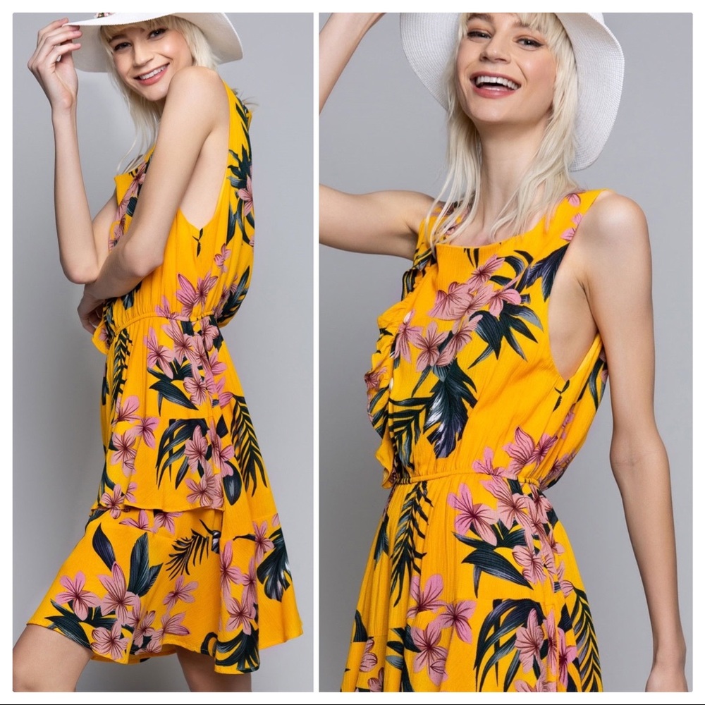 *CLEARANCE* POL Wandering the Tropics Island Dress - Picture 7 of 15